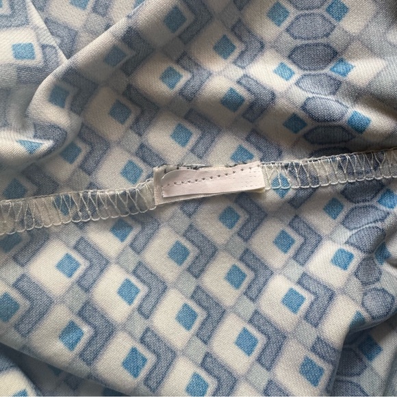 Max Studio Dress Sleeveless Blue Geo Print Stretch Size XS fits S - Picture 10 of 11